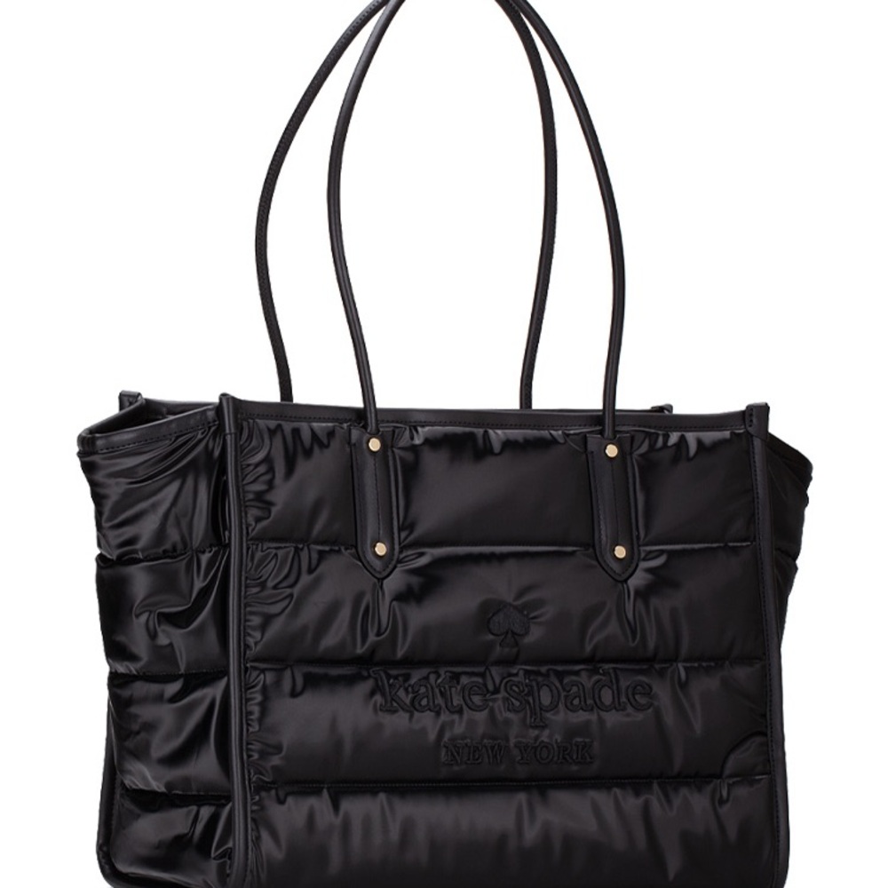 Kate Spade Black Quilted Tote Bag